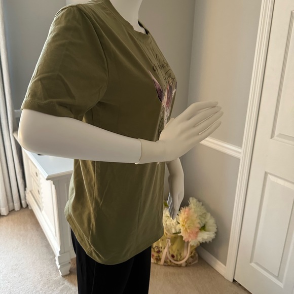 Olive colored size Medium T shirt - do no harm- take no bull - Picture 2 of 3